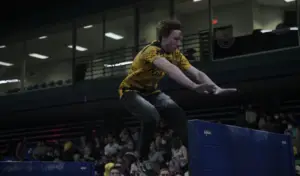 Colton Suppa on the Parkour Walls at the 2022 NNL World Championship.