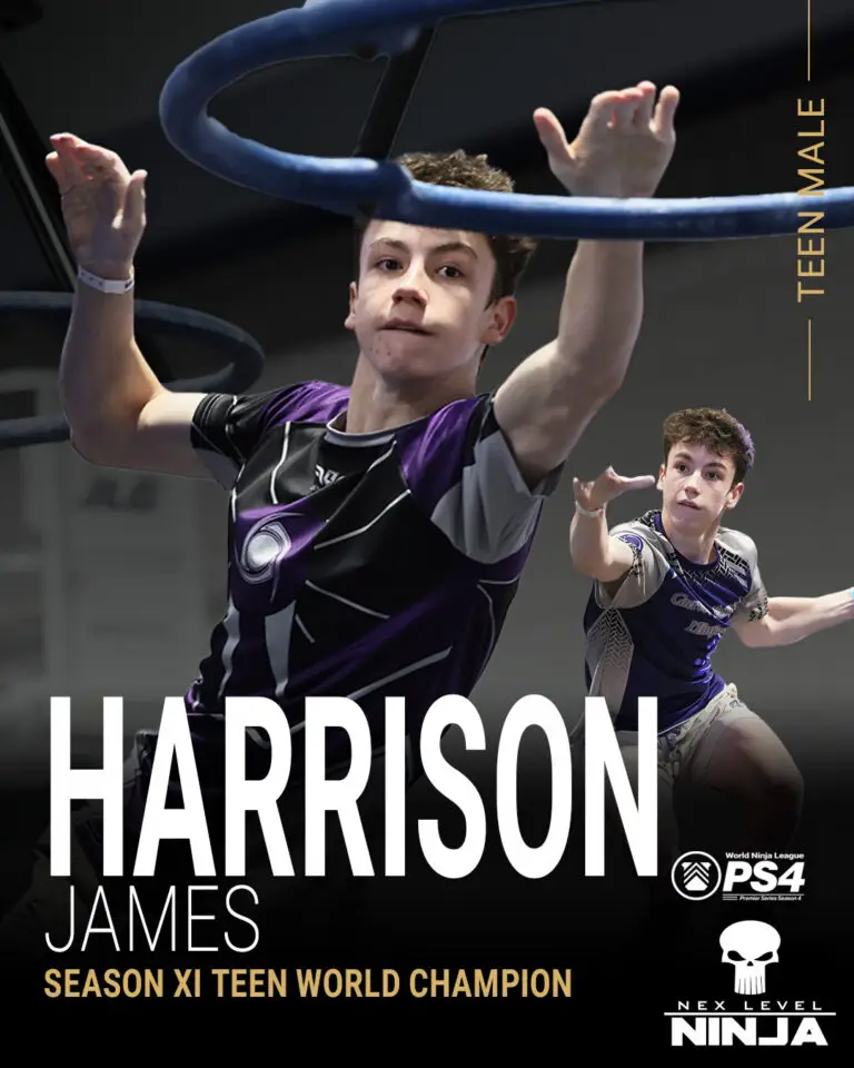 Season XI Teen Male World Champion is headed to Nex Level Ninja for Premier Series 4.
Representing the Northeast Region, Harrison enters the season after claiming the Season XI Teen Male World Champion title. Now he'll look to carry that momentum into his Premier Series run.